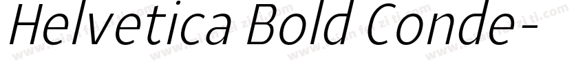 Helvetica Bold Conde字体转换